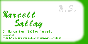 marcell sallay business card